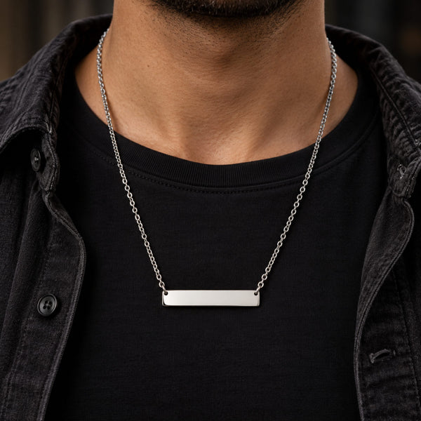 HORIZONX - Pure Steel 34mm Pendant with Oval Link 1.7mm Chain for Men & Boys (17 to 19 inch Adjustable)