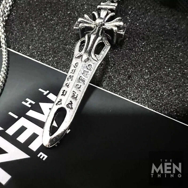 KINGS SWORD - Alloy Pendant with Stainless Steel 24inch Round Box Chain, American trending Style for Men & Boy