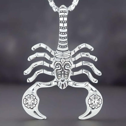 THE MEN THING SS Pendant/ Necklace KINGSCORP - Alloy  Scorpion Pendant with Pure Stainless Steel 24inch Round Box Chain, European trending Style for Men & Boys