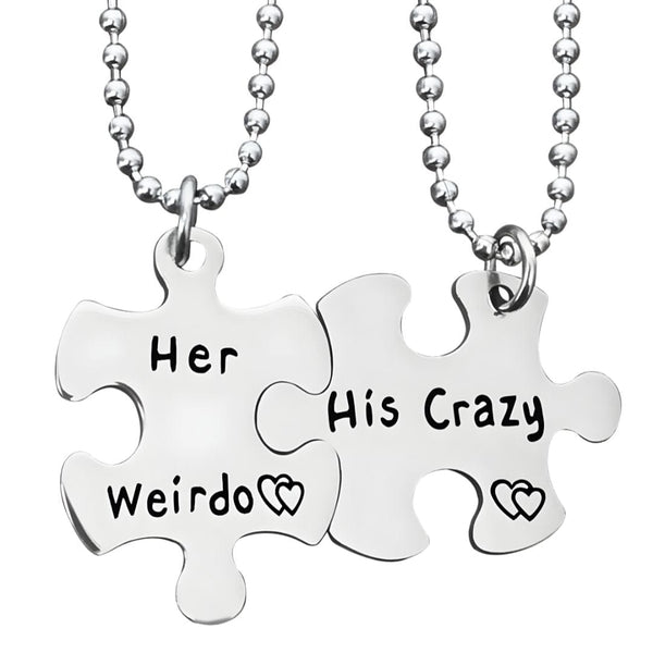 LOVE FIT PUZZLE - Titanium Steel Pendant with 24inch Chain for Men & Boys