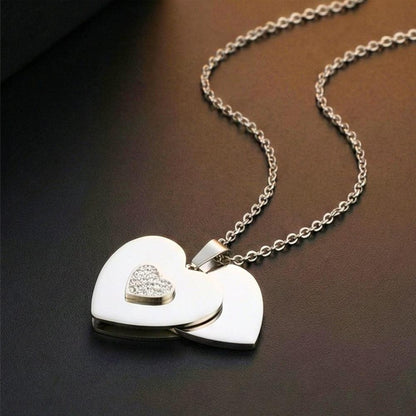 THE MEN THING SS Pendant/ Necklace LOVELOCK HEART - Pure Titanium Steel Pendant with 24inch Round Rolo Chain for Men & Boys