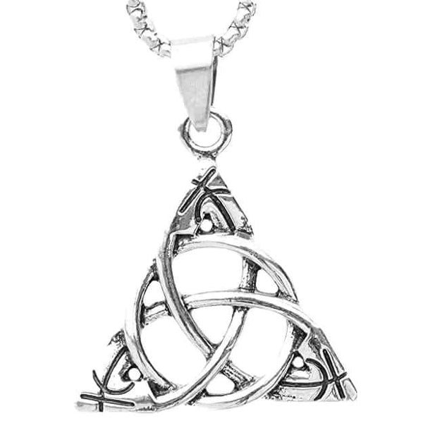 లక్కీ నాట్ - స్వచ్ఛమైన స్టెయిన్‌లెస్ స్టీల్ 24 అంగుళాల రౌండ్ బాక్స్ చైన్‌తో అల్లాయ్ లాకెట్టు, పురుషులు & అబ్బాయిల కోసం యూరోపియన్ ట్రెండింగ్ స్టైల్