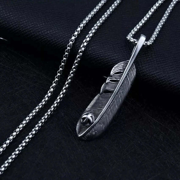 లష్ - పురుషుల కోసం స్వచ్ఛమైన స్టెయిన్‌లెస్ స్టీల్ 24 అంగుళాల చైన్‌తో అల్లాయ్ లాకెట్టు, అమెరికన్ ట్రెండింగ్ స్టైల్ - పురుషులు & అబ్బాయిల కోసం రౌండ్ బాక్స్ చైన్