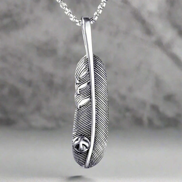 లష్ - పురుషుల కోసం స్వచ్ఛమైన స్టెయిన్‌లెస్ స్టీల్ 24 అంగుళాల చైన్‌తో అల్లాయ్ లాకెట్టు, అమెరికన్ ట్రెండింగ్ స్టైల్ - పురుషులు & అబ్బాయిల కోసం రౌండ్ బాక్స్ చైన్