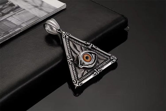 THE MEN THING SS Pendant/ Necklace MYSTIC VISION PENDANT -  Alloy The Mystic Vision Pendant with Stainless Steel 24inch Round Box Chain, European trending for Men & Boy