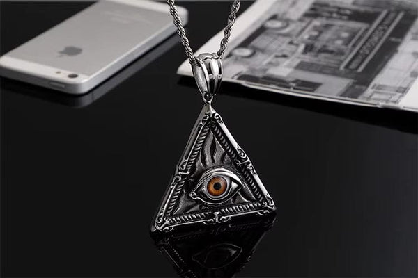 MYSTIC VISION PENDANT -  Alloy The Mystic Vision Pendant with Stainless Steel 24inch Round Box Chain, European trending for Men & Boy