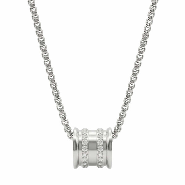 NEXUS ROLL - 12mm Titanium Steel Pendant with 23inch 4mm Round Box Chain for Men & Boys