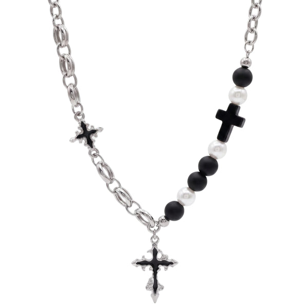 ONYX RELIC - 27mm Titanium Steel Pendant with 19inch to 21inch Adjustable Cable 8mm Chain for Men & Boys
