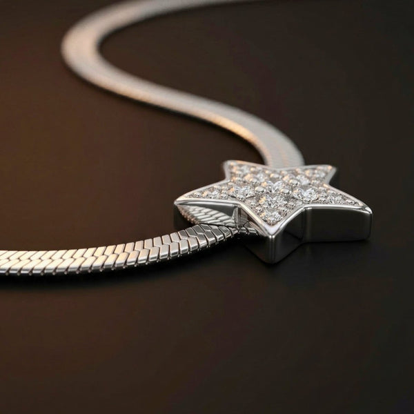 ORION STAR - 13mm Titanium Steel Pendant with 19 to 21inch Adjustable Snake 5mm Chain for Men & Boys