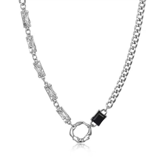 THE MEN THING SS Pendant/ Necklace ORVION FUSION - 19mm Titanium Steel Pendant with 19 to 21inch Curb 6mm Chain for Men & Boys