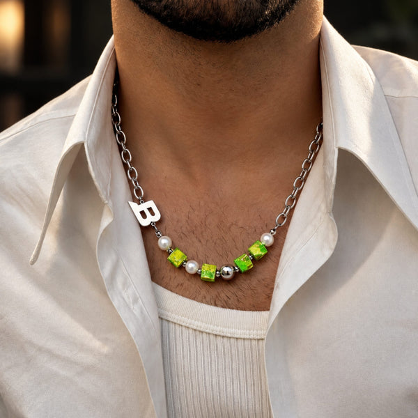 ORVYN STACK - 10mm Titanium Steel Pendant with 19 to 21inch Adjustable 8mm Chain for Men & Boys