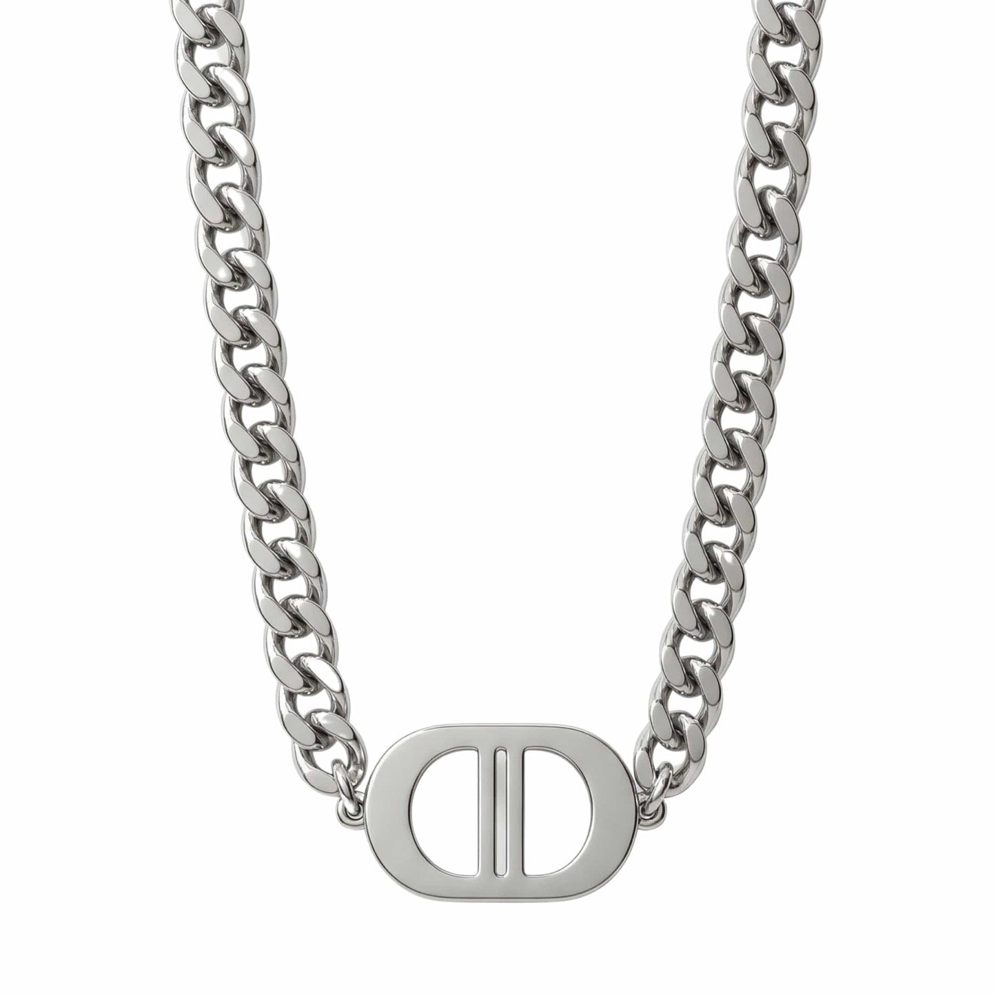 THE MEN THING SS Pendant/ Necklace OVAL CORE - 26mm Titanium Steel Pendant with 18 to 20 inch Adjustable 7mm Chain for Men & Boys