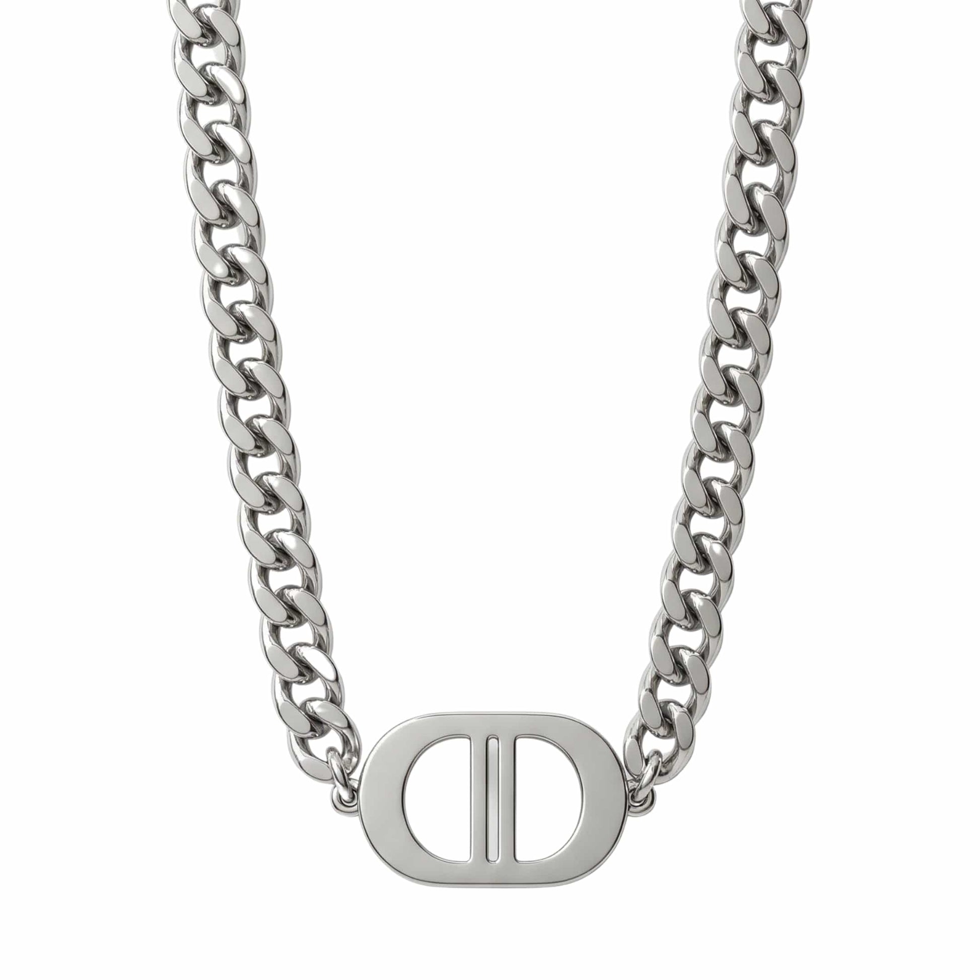 THE MEN THING SS Pendant/ Necklace OVAL CORE - 26mm Titanium Steel Pendant with 18 to 20 inch Adjustable 7mm Chain for Men & Boys