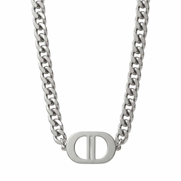 OVAL CORE - 26mm Titanium Steel Pendant with 18 to 20 inch Adjustable 7mm Chain for Men & Boys