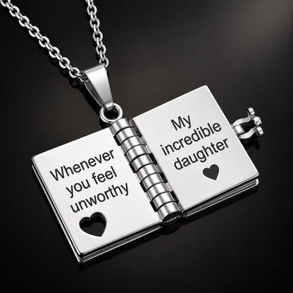 THE MEN THING SS Pendant/ Necklace PINKY PROMISE DIARY - STEEL - 18mm Pure Titanium Steel Pendant with 3mm Chain for Men & Boys (17 to 19 inch Adjustable Cable Chain)