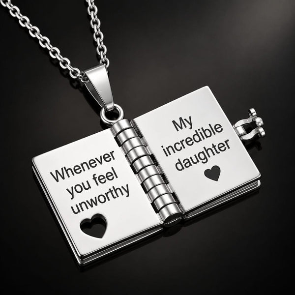 PINKY PROMISE DIARY - STEEL - 18mm Pure Titanium Steel Pendant with 3mm Chain for Men & Boys (17 to 19 inch Adjustable Cable Chain)