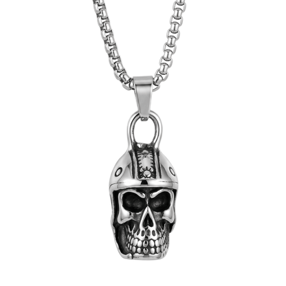 THE MEN THING SS Pendant/ Necklace ROGUE SKULL - 24mm Titanium Steel Pendant with 24inch Round Box 4mm Chain for Men & Boys