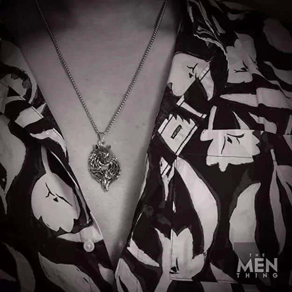 RUBY FOX - Alloy Pendant with Stainless Steel  24inch Round Box Chain, European trending Style for Men & Boys