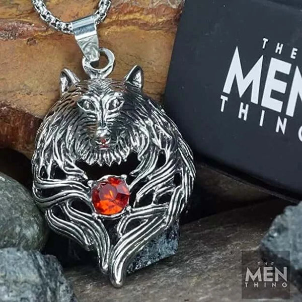 RUBY FOX - Alloy Pendant with Stainless Steel  24inch Round Box Chain, European trending Style for Men & Boys