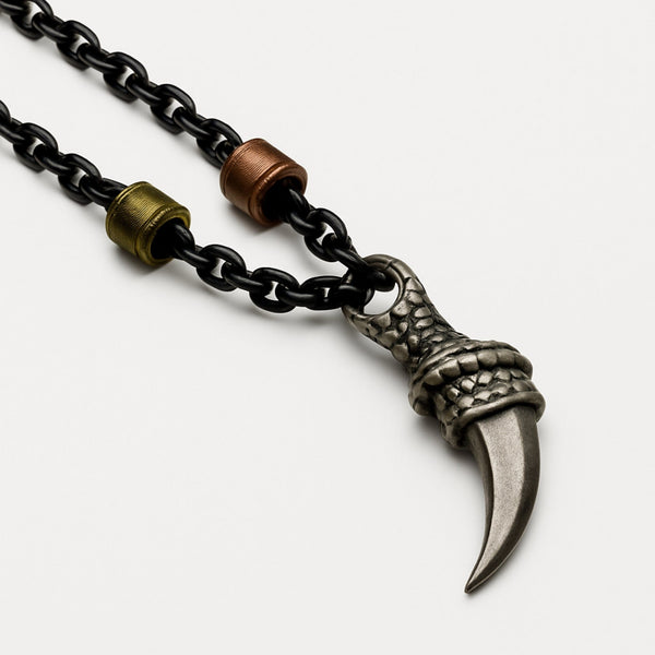 SAVAGE CLAW - Pure Titanium Steel Pendant with 23inch Chain for Men & Boys