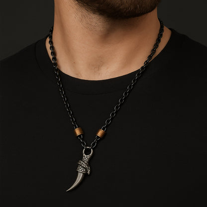 THE MEN THING SS Pendant/ Necklace SAVAGE CLAW - Pure Titanium Steel Pendant with 23inch Chain for Men & Boys