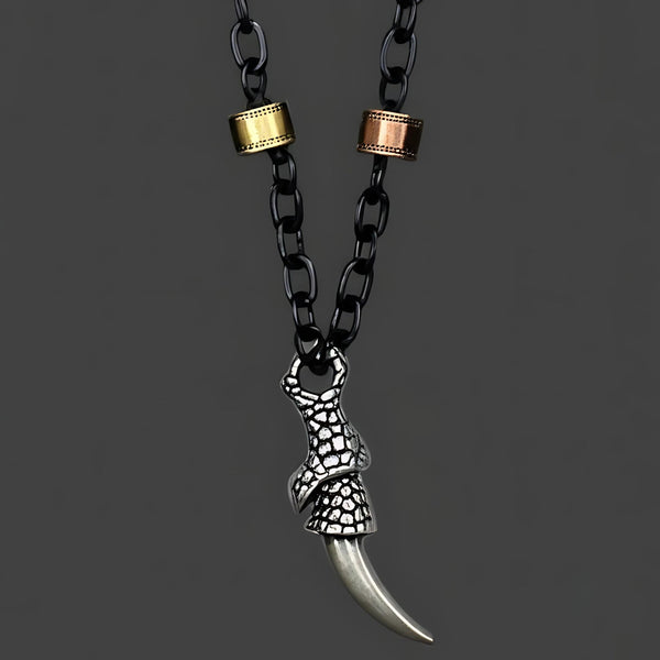 SAVAGE CLAW - Pure Titanium Steel Pendant with 23inch Chain for Men & Boys