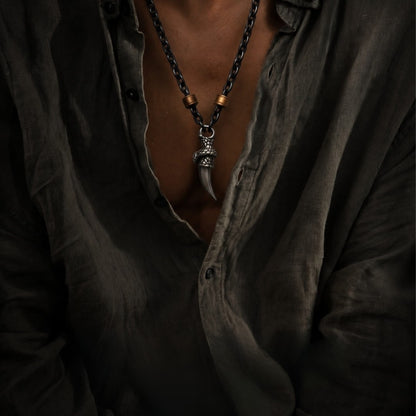 THE MEN THING SS Pendant/ Necklace SAVAGE CLAW - Pure Titanium Steel Pendant with 23inch Chain for Men & Boys