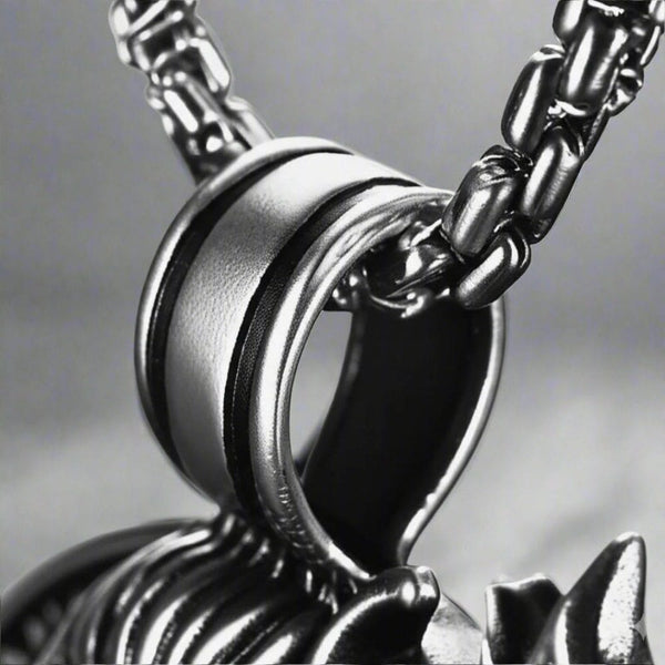 SHIVA THE PROTECTOR - Pure Vintage Pure Steel Pendant with 24inch Round Box Chain for Men & Boys