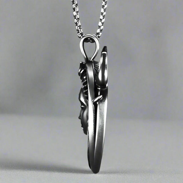 SHIVA THE PROTECTOR - Pure Vintage Pure Steel Pendant with 24inch Round Box Chain for Men & Boys