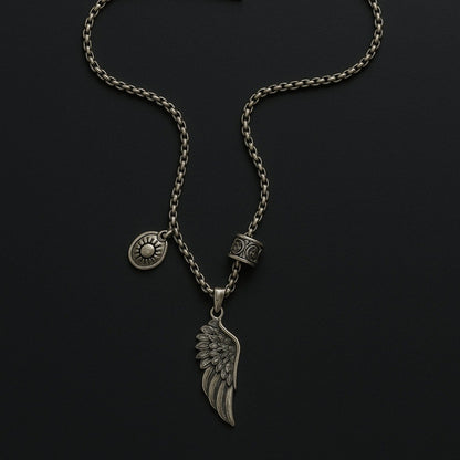 THE MEN THING SS Pendant/ Necklace SKYRIFT - Pure Titanium Steel Pendant with Chain for Men & Boys "27"inch