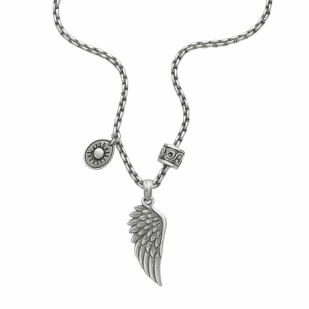THE MEN THING SS Pendant/ Necklace SKYRIFT - Pure Titanium Steel Pendant with Chain for Men & Boys "27"inch