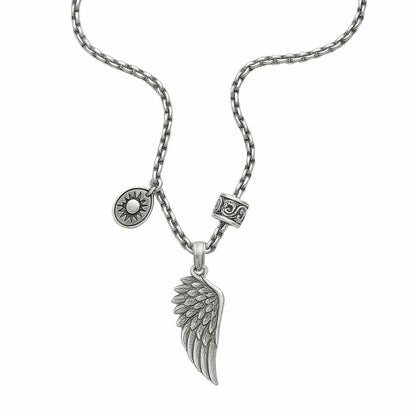 THE MEN THING SS Pendant/ Necklace SKYRIFT - Pure Titanium Steel Pendant with Chain for Men & Boys "27"inch
