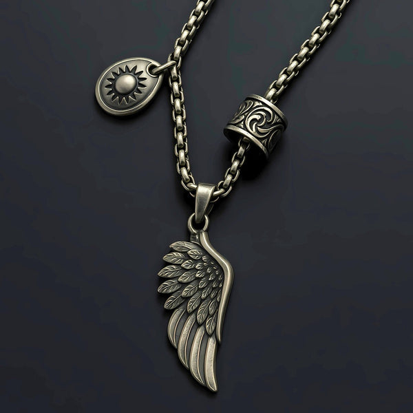 SKYRIFT - Pure Titanium Steel Pendant with Chain for Men & Boys 
