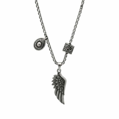 THE MEN THING SS Pendant/ Necklace SKYRIFT - Pure Titanium Steel Pendant with Chain for Men & Boys "27"inch