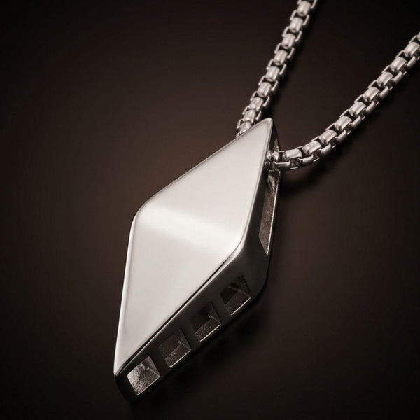 SPEARHEAD - 33mm Stainless Steel Pendant with 22inch Round Box 2mm Chain for Men & Boys