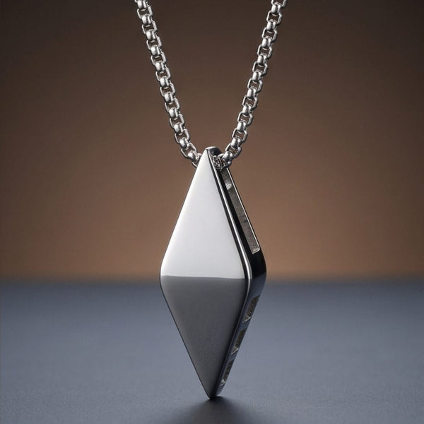 SPEARHEAD - 33mm Stainless Steel Pendant with 22inch Round Box 2mm Chain for Men & Boys
