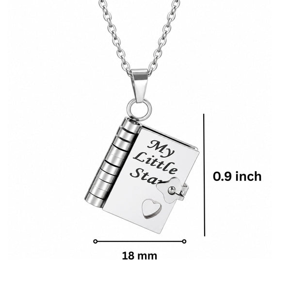 STAR DIARY - 18mm Pure Titanium Steel Pendant with 3mm Chain for Men & Boys (17 to 19 inch Adjustable Cable Chain)