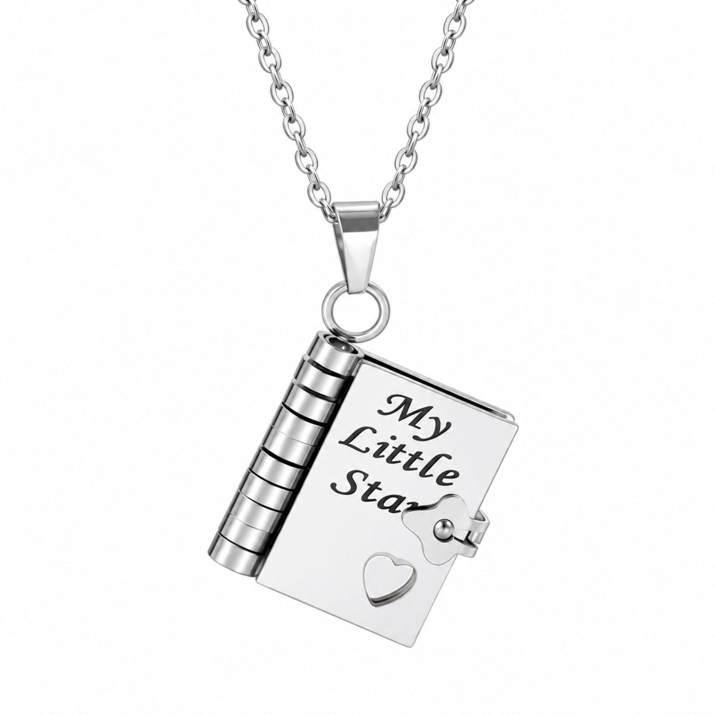 THE MEN THING SS Pendant/ Necklace STAR DIARY - 18mm Pure Titanium Steel Pendant with 3mm Chain for Men & Boys (17 to 19 inch Adjustable Cable Chain)
