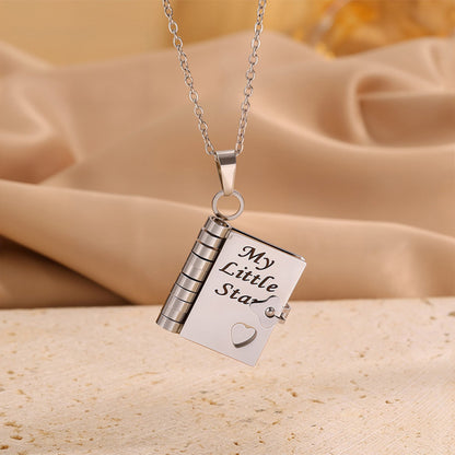 THE MEN THING SS Pendant/ Necklace STAR DIARY - 18mm Pure Titanium Steel Pendant with 3mm Chain for Men & Boys (17 to 19 inch Adjustable Cable Chain)