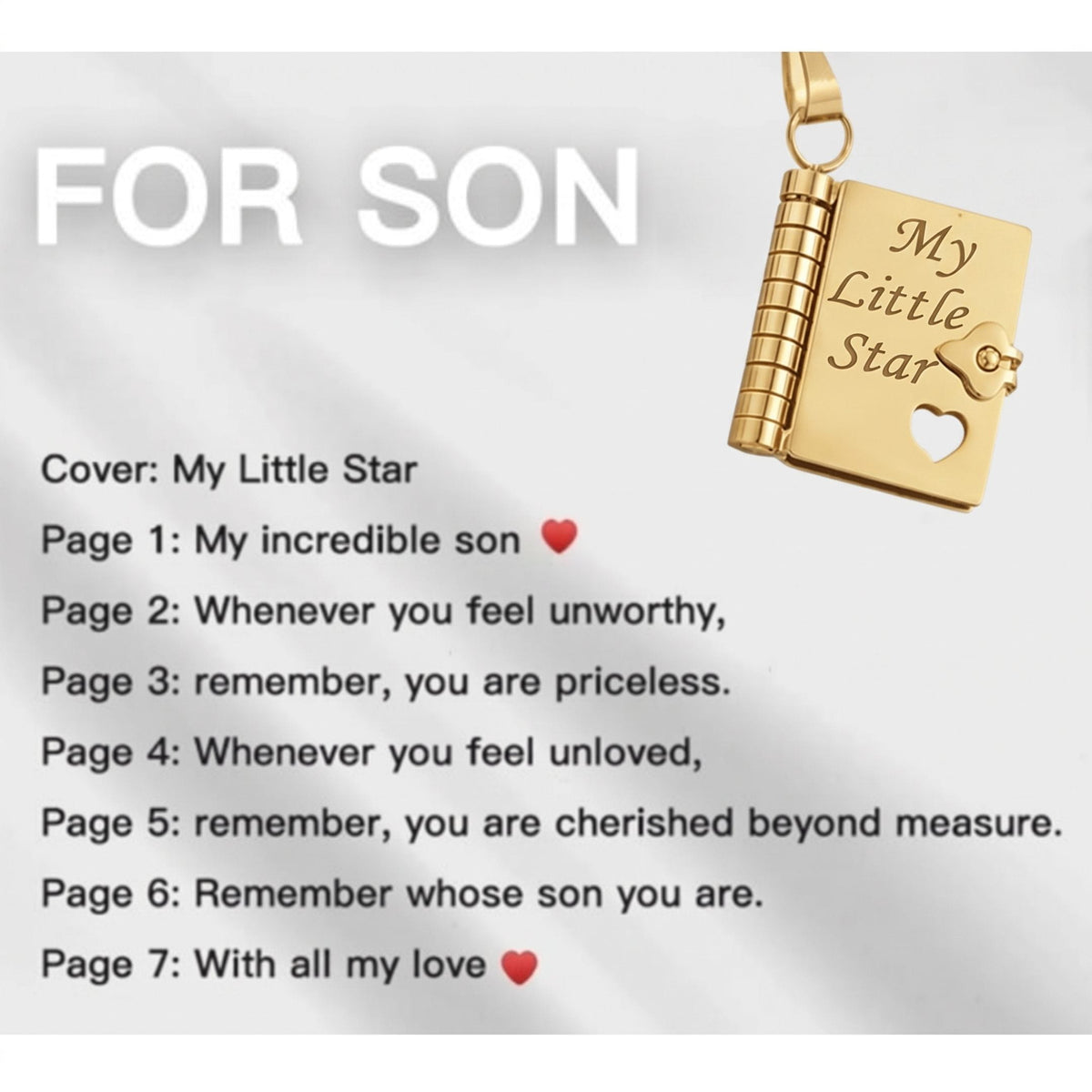 THE MEN THING SS Pendant/ Necklace STAR DIARY - GOLDEN - 18mm Pure Titanium Steel Pendant with 3mm Chain for Men & Boys (17 to 19 inch Adjustable Cable Chain)