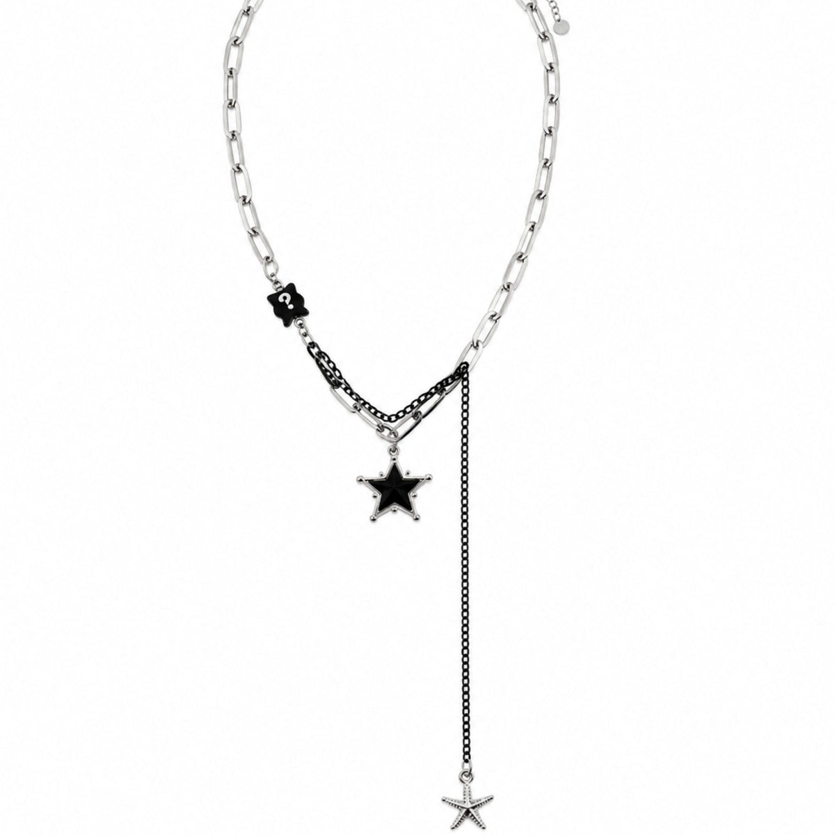 THE MEN THING SS Pendant/ Necklace STARFALL - 27mm Titanium Steel Pendant with 19inch to 21inch Adjustable Cable 8mm Chain for Men & Boys