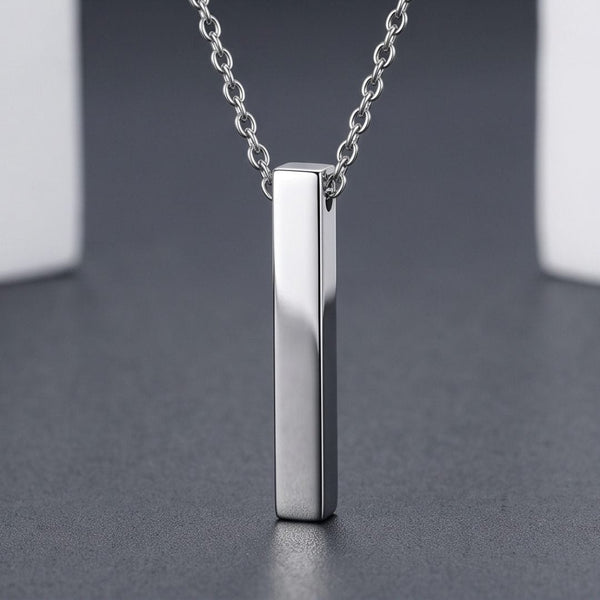 STEEL AXIS - 35mm Titanium Steel Pendant with Oval Cable 1mm Chain for Men & Boys (19inch)