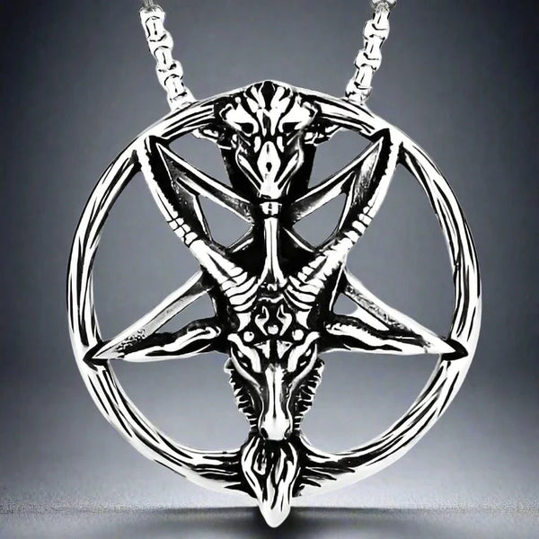STELLAR GOAT -  Alloy Goat Pendant with Pure Stainless Steel  24inch Round Box Chain, American trending Style for Men & Boy