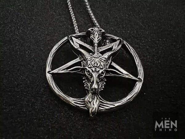 STELLAR GOAT -  Alloy Goat Pendant with Pure Stainless Steel  24inch Round Box Chain, American trending Style for Men & Boy