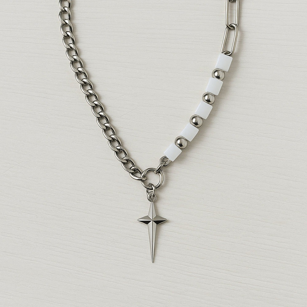 THE MEN THING SS Pendant/ Necklace STELLAR SPIRE - Pure Titanium Steel Pendant with Chain for Men & Boys "20 "inch