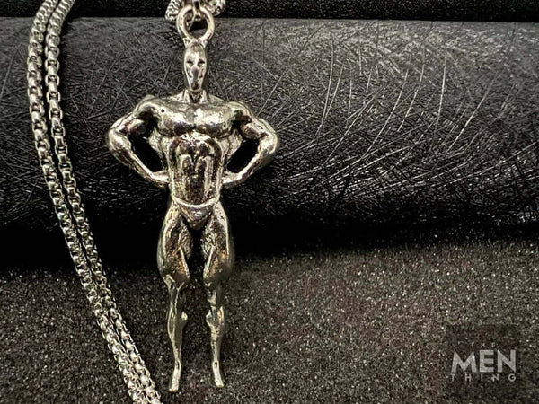 STRONG ME -  Alloy Pendant with Pure Stainless Steel  24inch Round Box Chain, American trending Style for Men & Boy