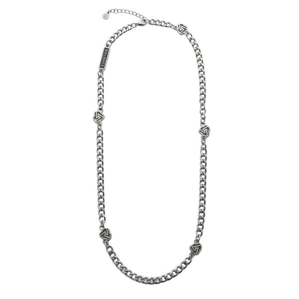 SYMBOL LINK - 7mm Pure Stainless Steel 20 to 22inch Adjustable Cube  Chain for Men & Boys