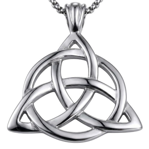 TRINITY KNOT -  Alloy Pendant with Stainless Steel 24inch Round Box Chain, European trending Style for Men & Boy