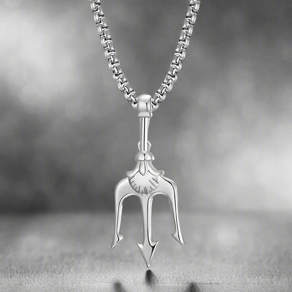 ట్రినిటీ శివ - స్టెయిన్‌లెస్ స్టీల్ 24 అంగుళాల రౌండ్ బాక్స్ చైన్‌తో అల్లాయ్ లాకెట్టు, పురుషులు & అబ్బాయిల కోసం యూరోపియన్ ట్రెండింగ్ స్టైల్
