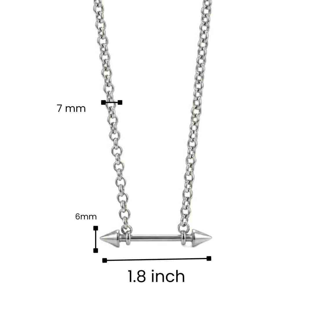 THE MEN THING SS Pendant/ Necklace TWIN ARROW - Pure Titanium Steel Pendant with 19inch  with adjustable Chain for Men & Boys